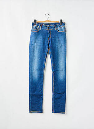 Jeans coupe slim tissage brut taille normale bleu DONOVAN femme