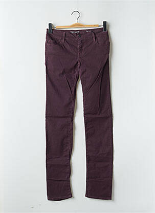 Pantalon droit stretch taille normale violet TEDDY SMITH femme