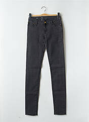 Jeans coupe slim gris SCHOOL RAG pour femme seconde vue