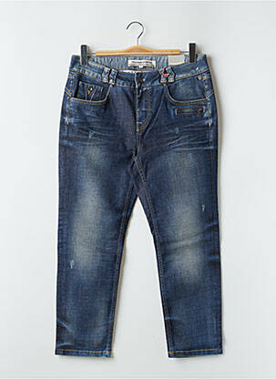 Pantacourt stretch taille haute bleu FREEMAN T.PORTER femme