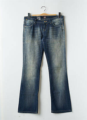 Jeans bootcut effet usé délavé taille basse bleu LEE femme