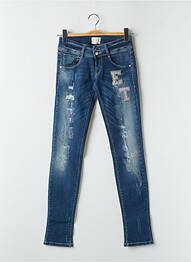 Jeans skinny stretch taille basse bleu MET femme