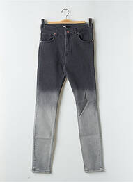 Jeans coupe slim stretch taille haute gris MINIMUM femme