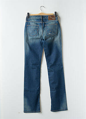 Jeans coupe droite effet usé délavé taille basse bleu RWD femme