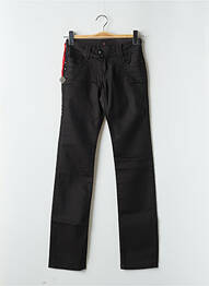 Jeans coupe droite stretch taille basse noir STONE AGED femme