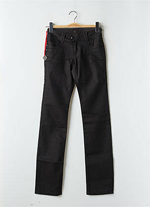 Jeans coupe droite stretch taille basse noir STONE AGED femme