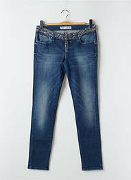 Jeans coupe slim taille basse taille basse bleu TAKE TWO femme
