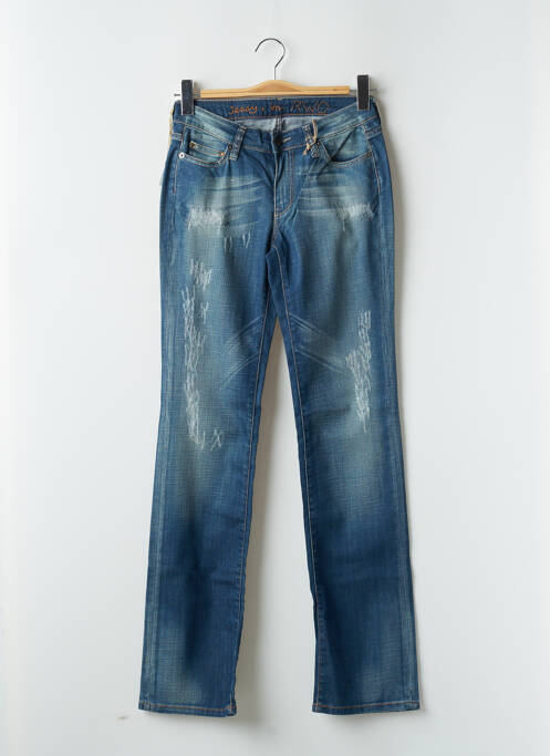 Jeans coupe droite bleu RWD pour femme