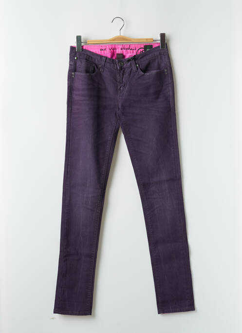 Jeans coupe slim violet ONE GREEN ELEPHANT pour femme