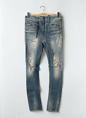 Jeans coupe slim effet usé délavé taille normale bleu G STAR femme