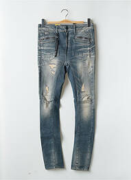 Jeans coupe slim effet usé délavé taille normale bleu G STAR femme
