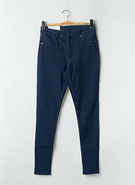 Jeans skinny tissage brut taille haute bleu CHEAP MONDAY femme
