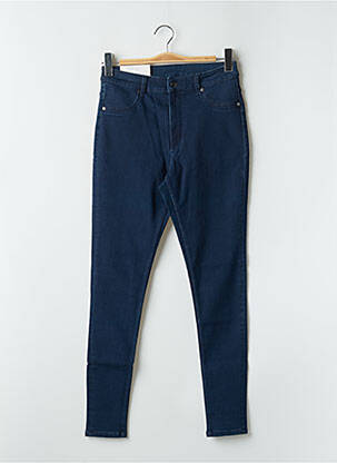 Jeans skinny tissage brut taille haute bleu CHEAP MONDAY femme