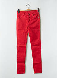 Jeans coupe slim taille basse taille basse rouge CHEAP MONDAY femme