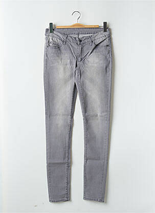 Jeans coupe slim stretch taille basse gris CHEAP MONDAY femme