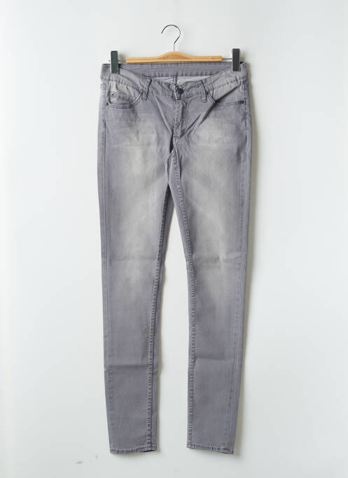 Jeans coupe slim gris CHEAP MONDAY pour femme