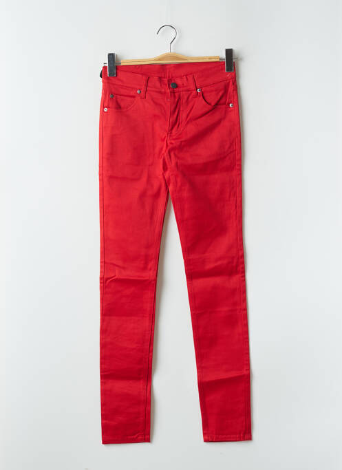 Jeans coupe slim rouge CHEAP MONDAY pour femme