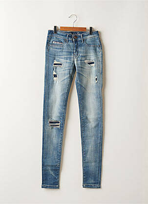 Jeans coupe slim effet usé délavé taille normale bleu DN.SIXTY SEVEN femme