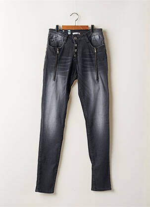 Jeans coupe slim stretch taille normale gris LE TEMPS DES CERISES femme
