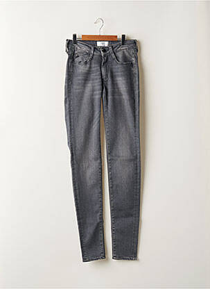 Jeans coupe slim stretch taille basse gris LE TEMPS DES CERISES femme