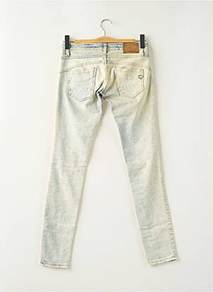 Jeans coupe slim effet usé délavé taille basse bleu PLEASE femme