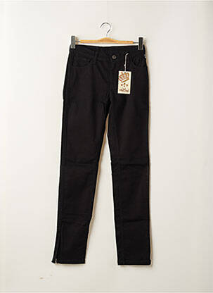 Pantalon slim taille normale taille normale noir DEEP SOUL femme