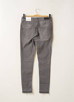 Jeans coupe slim tissage brut taille normale gris ICHI femme