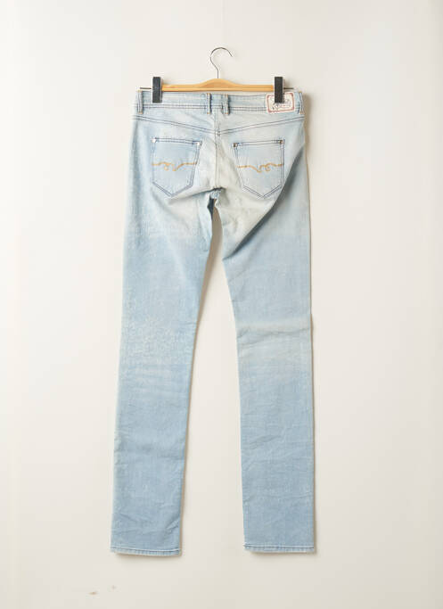 Jeans coupe slim effet usé délavé taille normale bleu KAPORAL femme