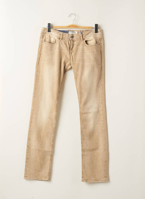 Jeans coupe slim tissage brut taille normale beige KAPORAL femme