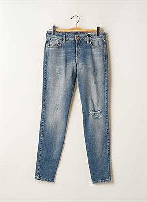 Jeans skinny effet usé délavé taille basse bleu DIESEL femme