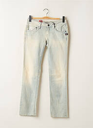 Jeans coupe droite stretch taille basse bleu G STAR femme