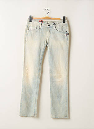 Jeans coupe droite stretch taille basse bleu G STAR femme