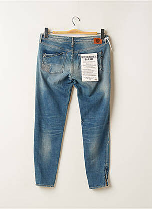 Jeans coupe slim effet usé délavé taille basse bleu LE TEMPS DES CERISES femme