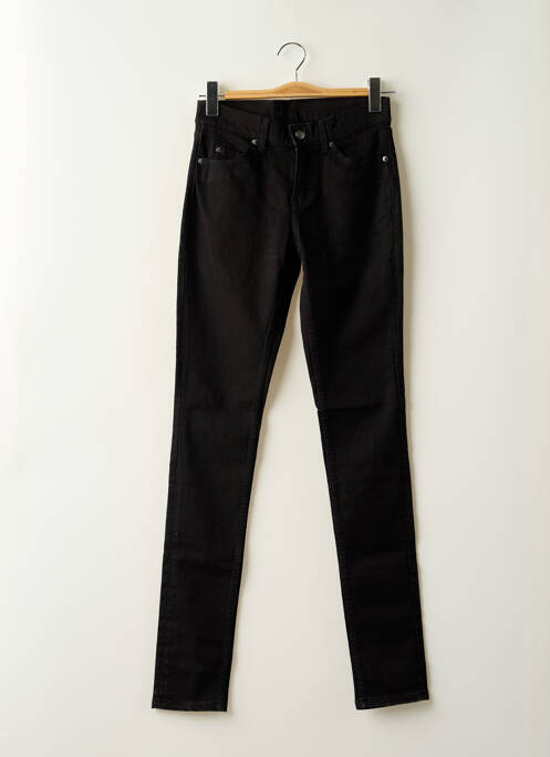 Jeans coupe slim stretch taille haute noir CHEAP MONDAY femme