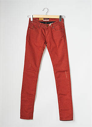 Jeans coupe slim taille basse taille basse orange MAISON SCOTCH femme