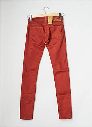 Jeans coupe slim stretch taille basse orange MAISON SCOTCH femme