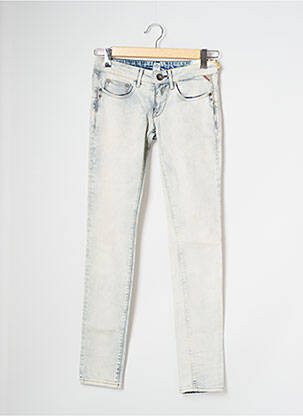 Jeans coupe slim stretch taille basse bleu REPLAY femme