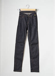 Jeans coupe slim tissage brut taille haute bleu DEEP SOUL femme