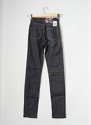 Jeans coupe slim tissage brut taille haute bleu DEEP SOUL femme