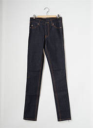 Jeans coupe slim tissage brut taille haute bleu CHEAP MONDAY femme