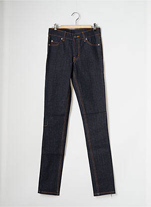 Jeans coupe slim tissage brut taille haute bleu CHEAP MONDAY femme