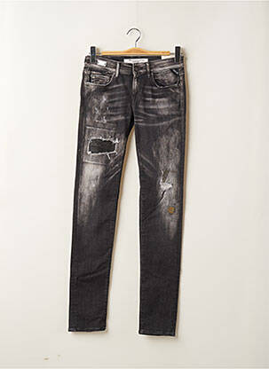 Jeans coupe slim poches gris REPLAY femme