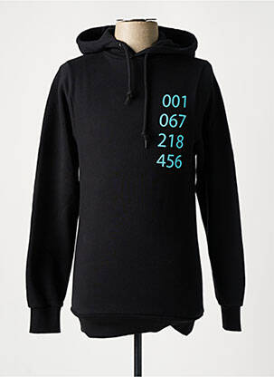 Sweat-shirt à capuche stretch manches longues noir TEALER femme