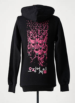 Sweat-shirt à capuche stretch manches longues noir TEALER femme