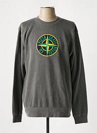 Sweat-shirt maille semi-opaque manches longues gris PIZZA SKATEBOARD homme