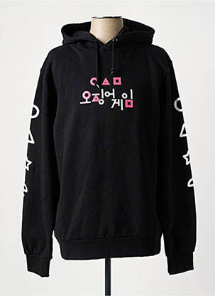 Sweat-shirt à capuche sérigraphie floquée manches longues noir CITADIUM homme