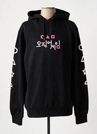 Sweat-shirt à capuche sérigraphie floquée manches longues noir CITADIUM homme