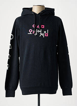 Sweat-shirt à capuche sérigraphie floquée manches longues bleu CITADIUM homme