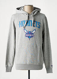Sweat-shirt à capuche poches manches longues gris NEW ERA homme