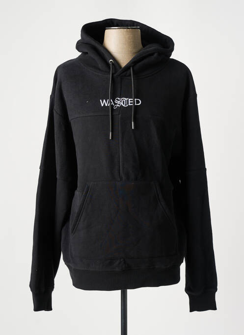 Sweat-shirt à capuche noir WASTED PARIS pour homme